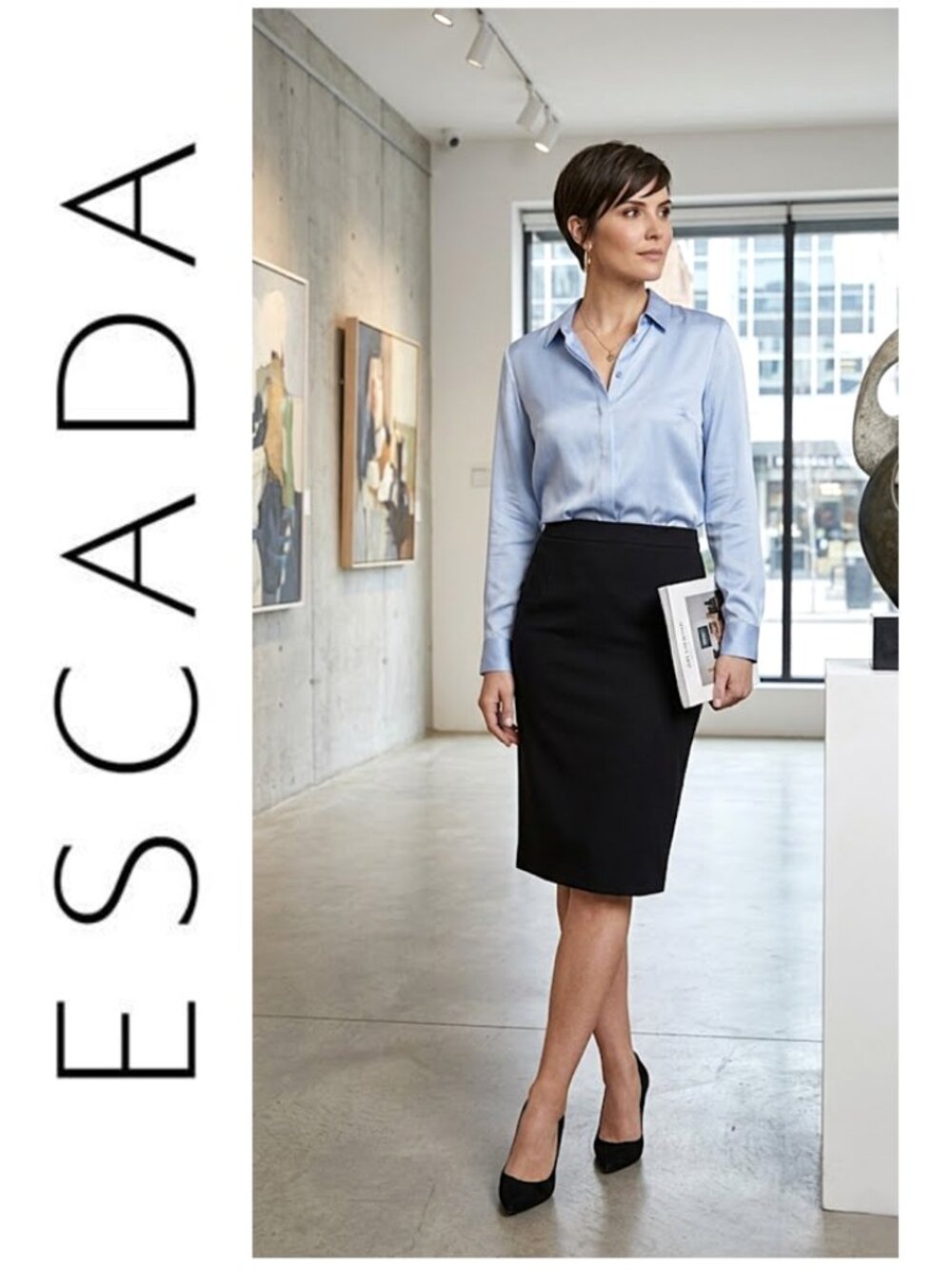 ESCADA - Black wool pencil skirt